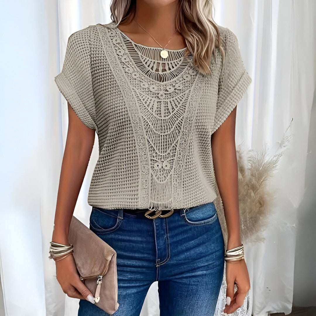 Emma | Camiseta de encaje de ganchillo