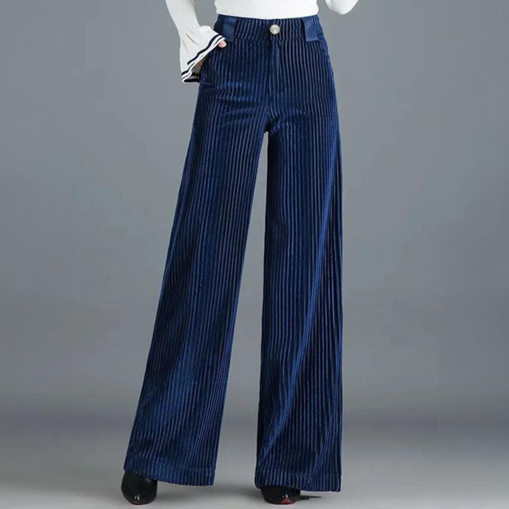 Anna | Pantalones de terciopelo de pierna ancha