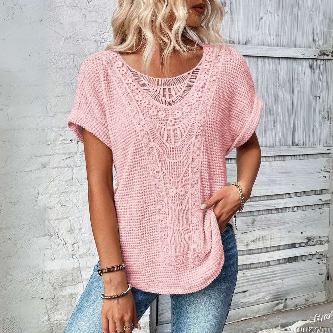 Emma | Camiseta de encaje de ganchillo