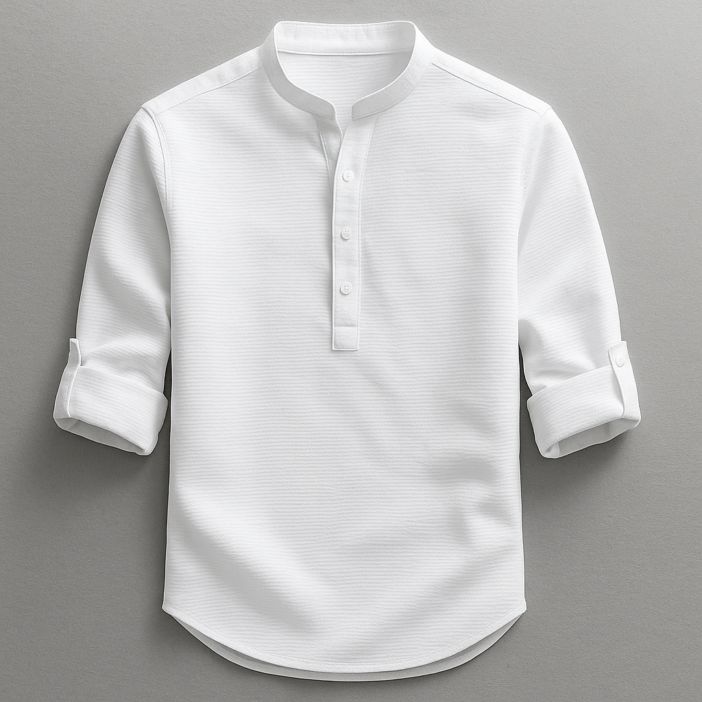 Gonzalo | Camisa henley de algodón y lino