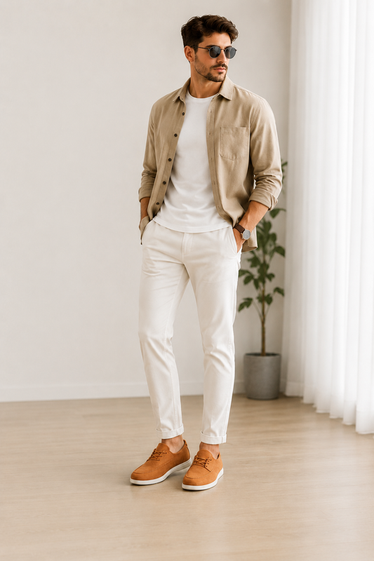 Fernando | Mocasín de ante con cordones