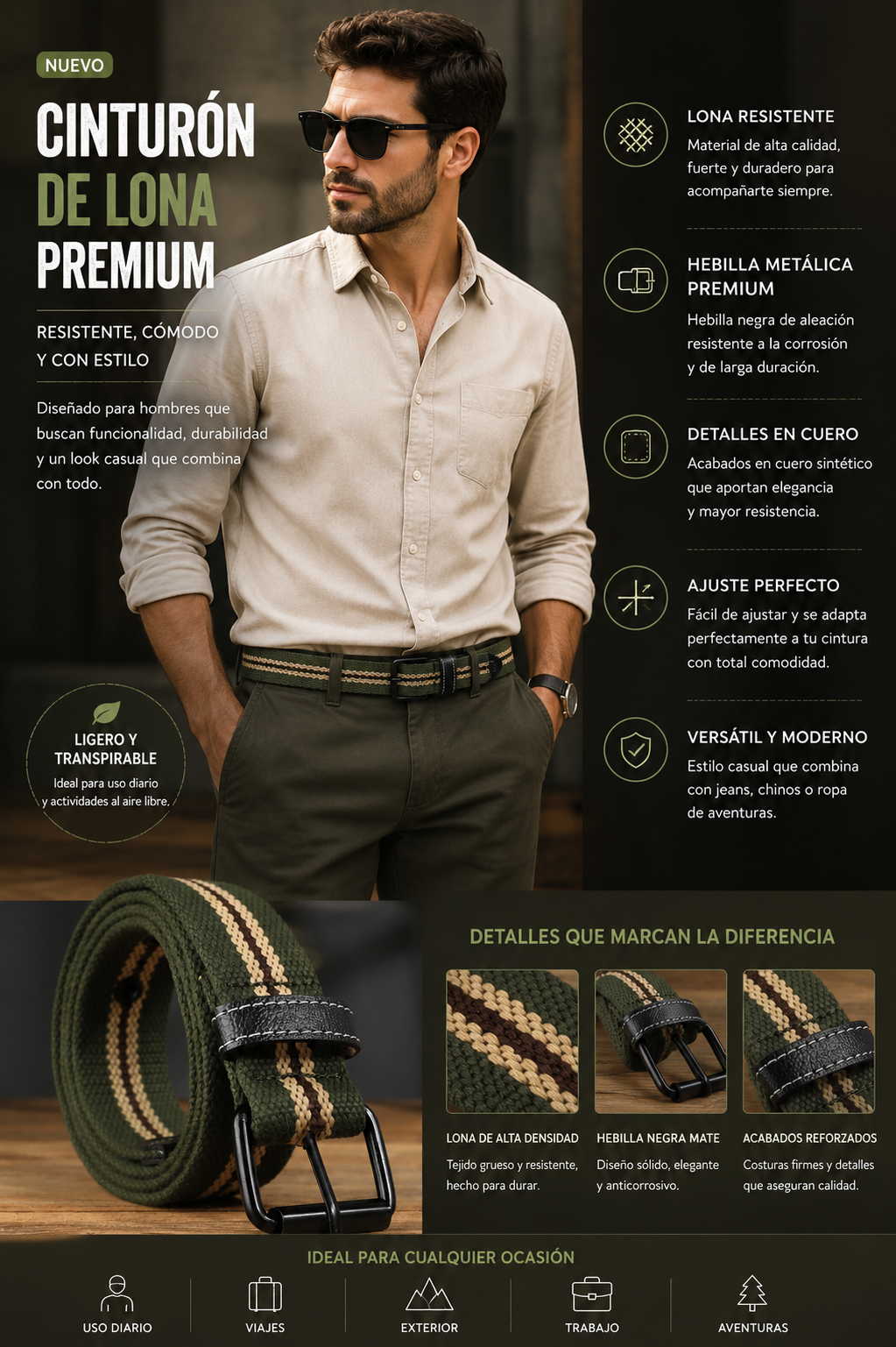 Manuel | Cinturón de lona