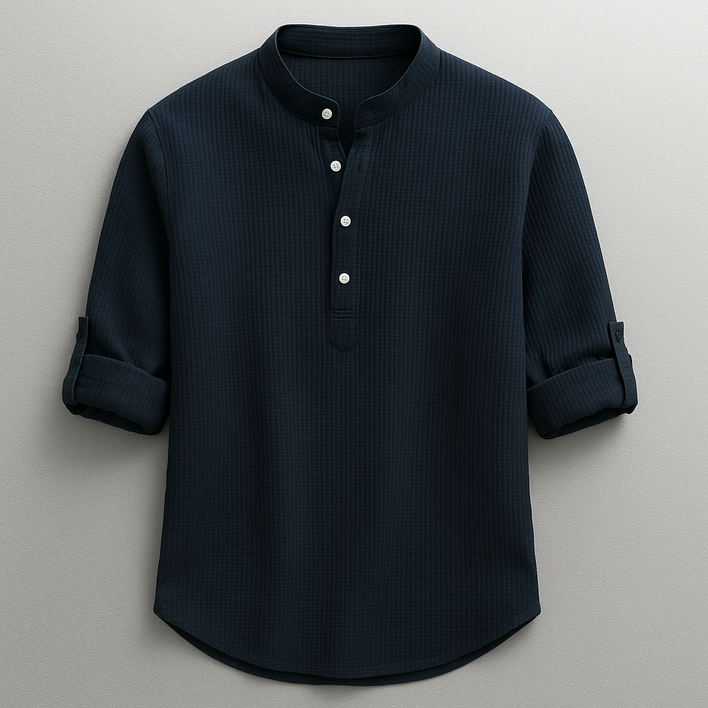 Gonzalo | Camisa henley de algodón y lino