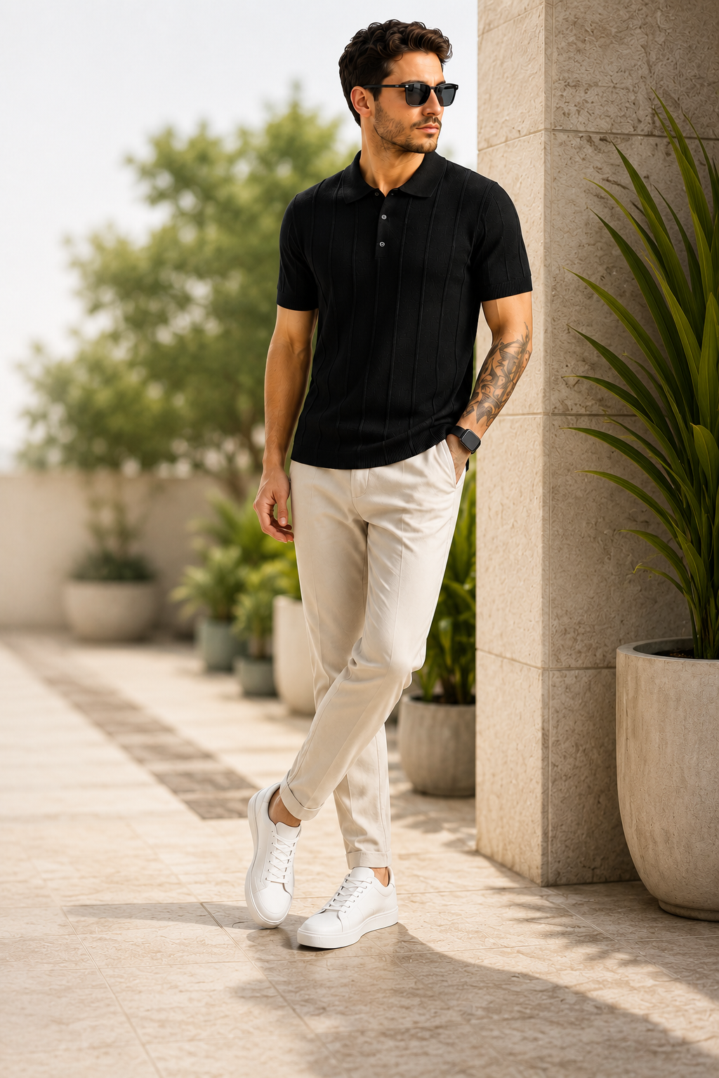 Leo | Polo de punto texturizado