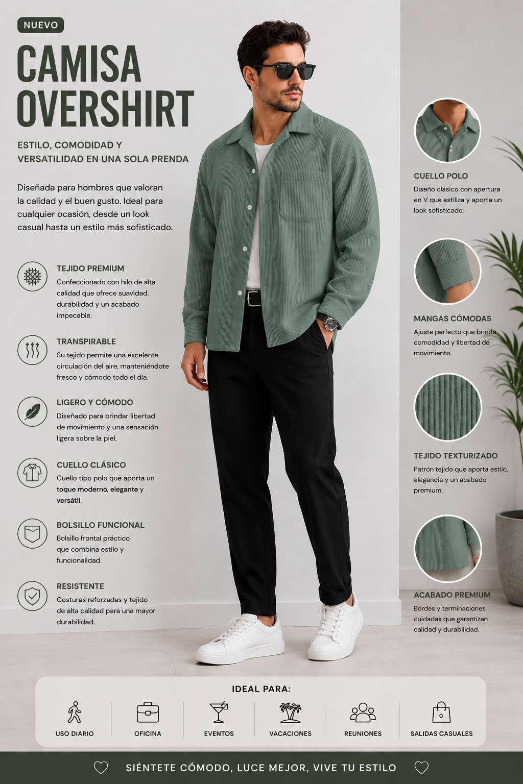 Javier | Camisa overshirt