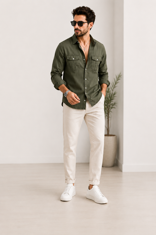 Miguel | Camisa táctica de lino