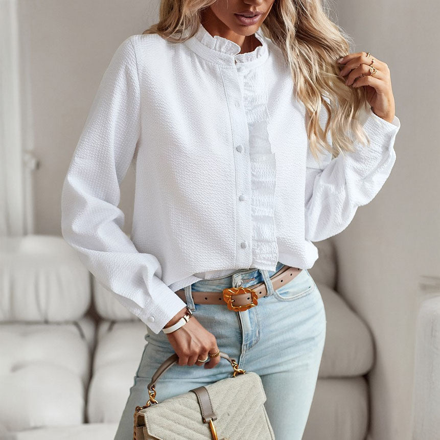 Olivia | Blusa de algodón con volantes