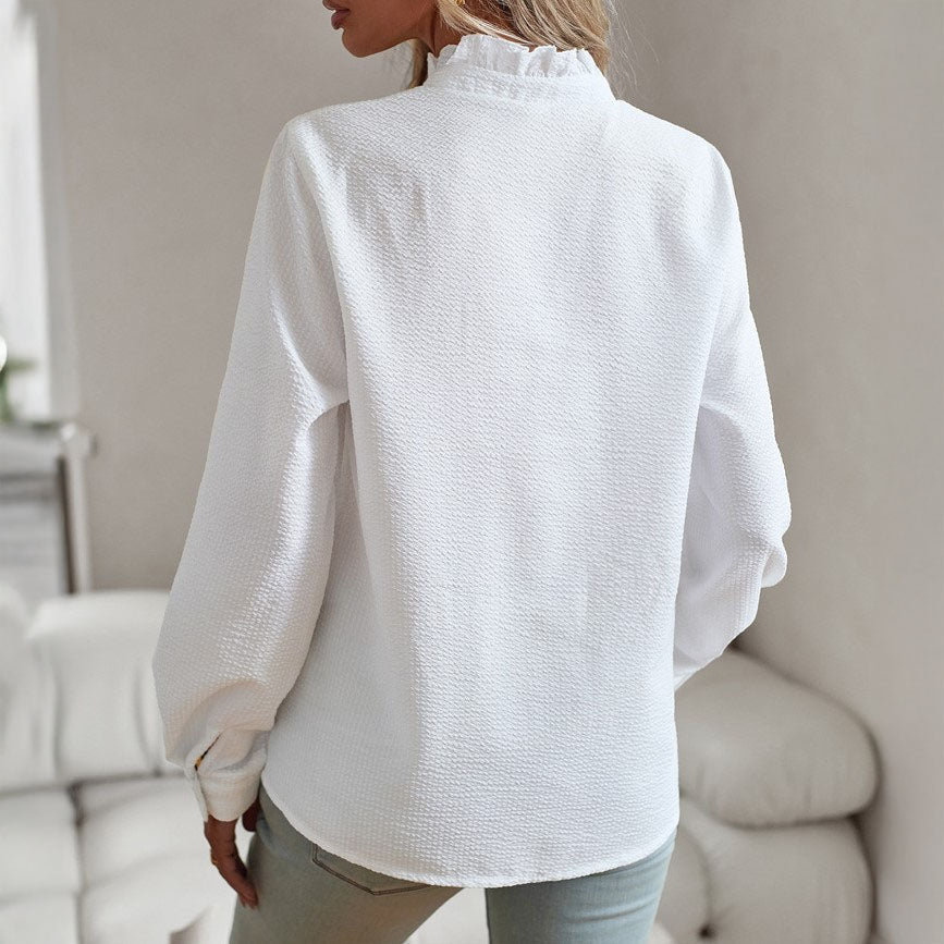 Olivia | Blusa de algodón con volantes