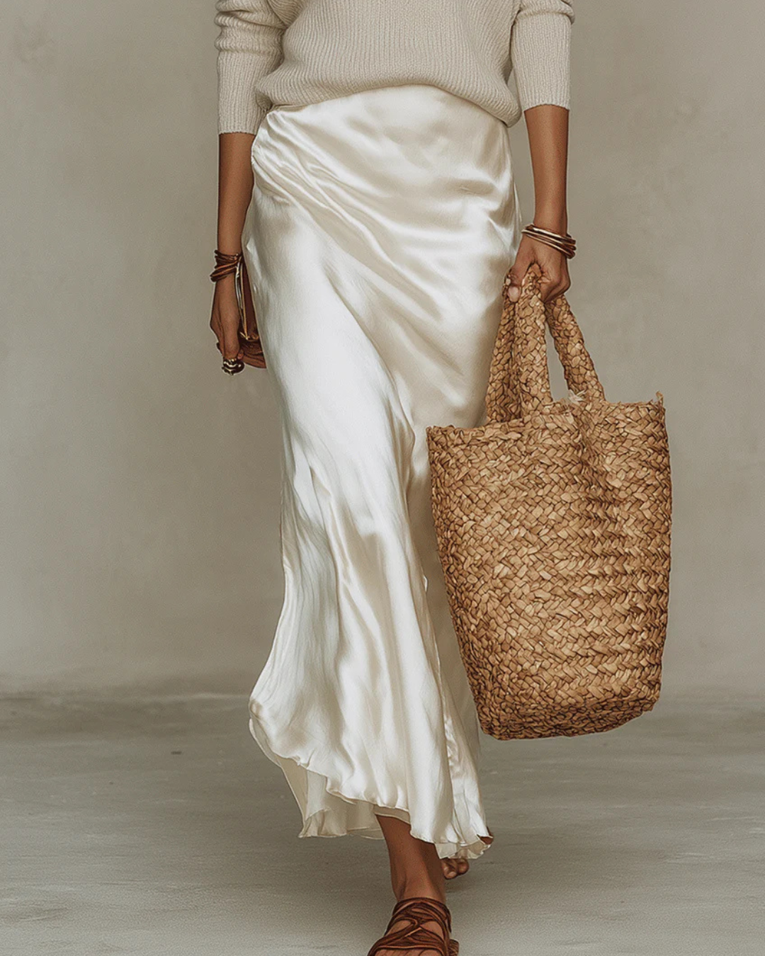 Anaïs – Vestido Midi Satinado Elegante