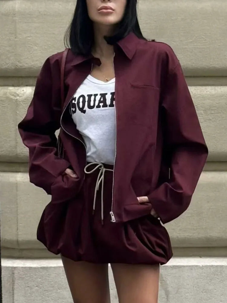 Carmen | Chaqueta Burgundy Urban Chic