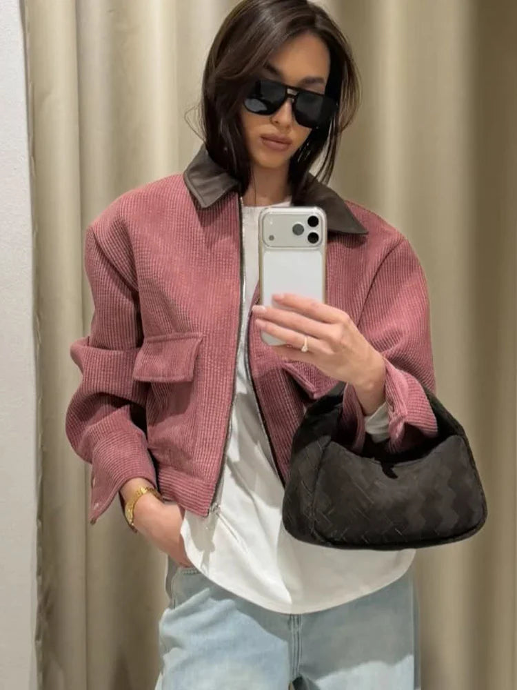 Vera | Chaqueta Vintage Corduroy Chic