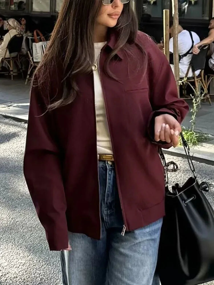 Carmen | Chaqueta Burgundy Urban Chic