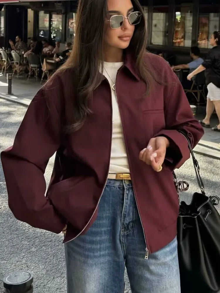 Carmen | Chaqueta Burgundy Urban Chic