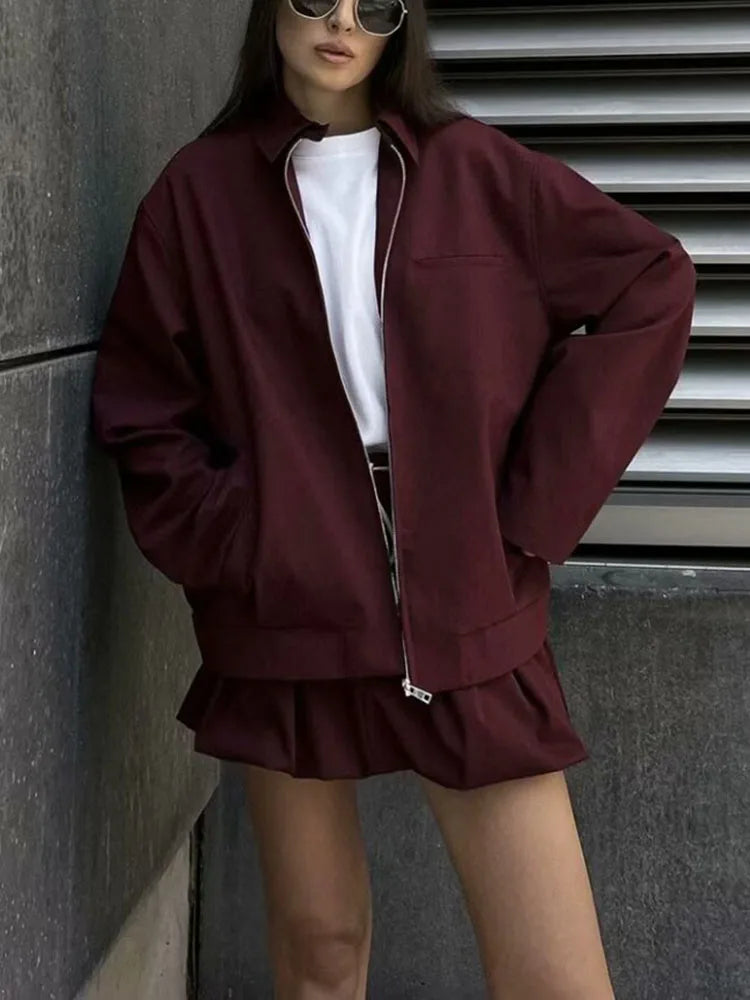 Carmen | Chaqueta Burgundy Urban Chic