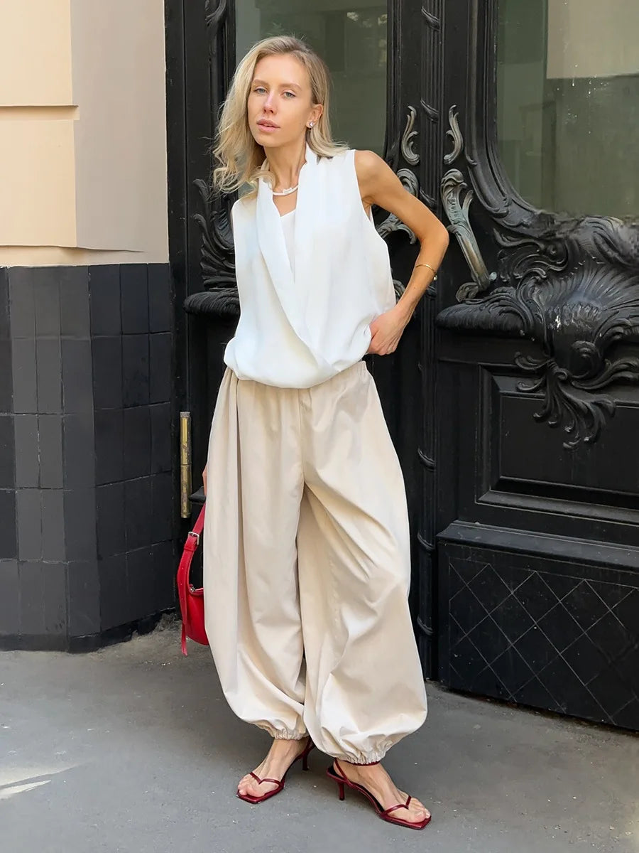 Carmen | Pantalón de algodón de pierna ancha