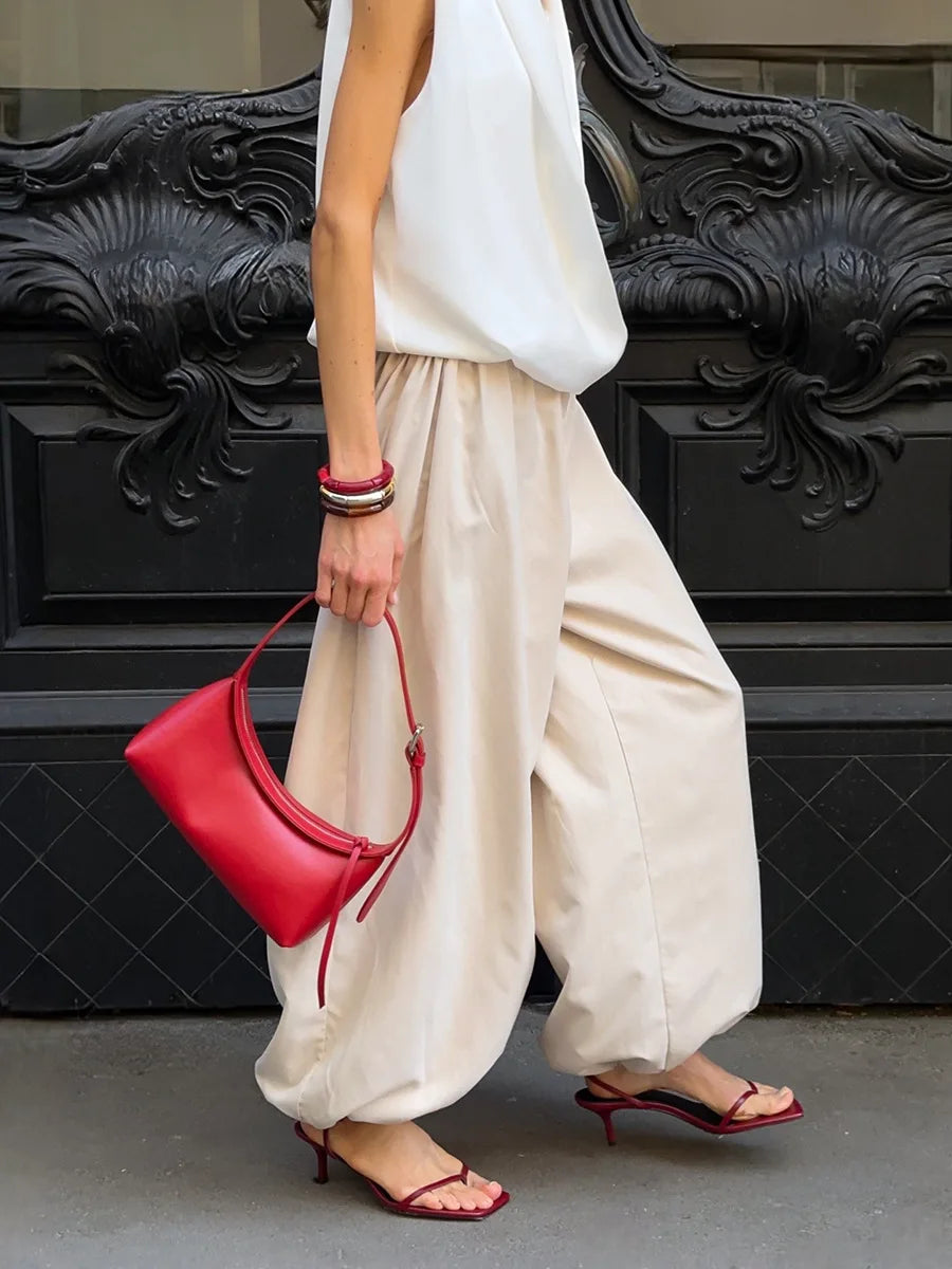 Carmen | Pantalón de algodón de pierna ancha