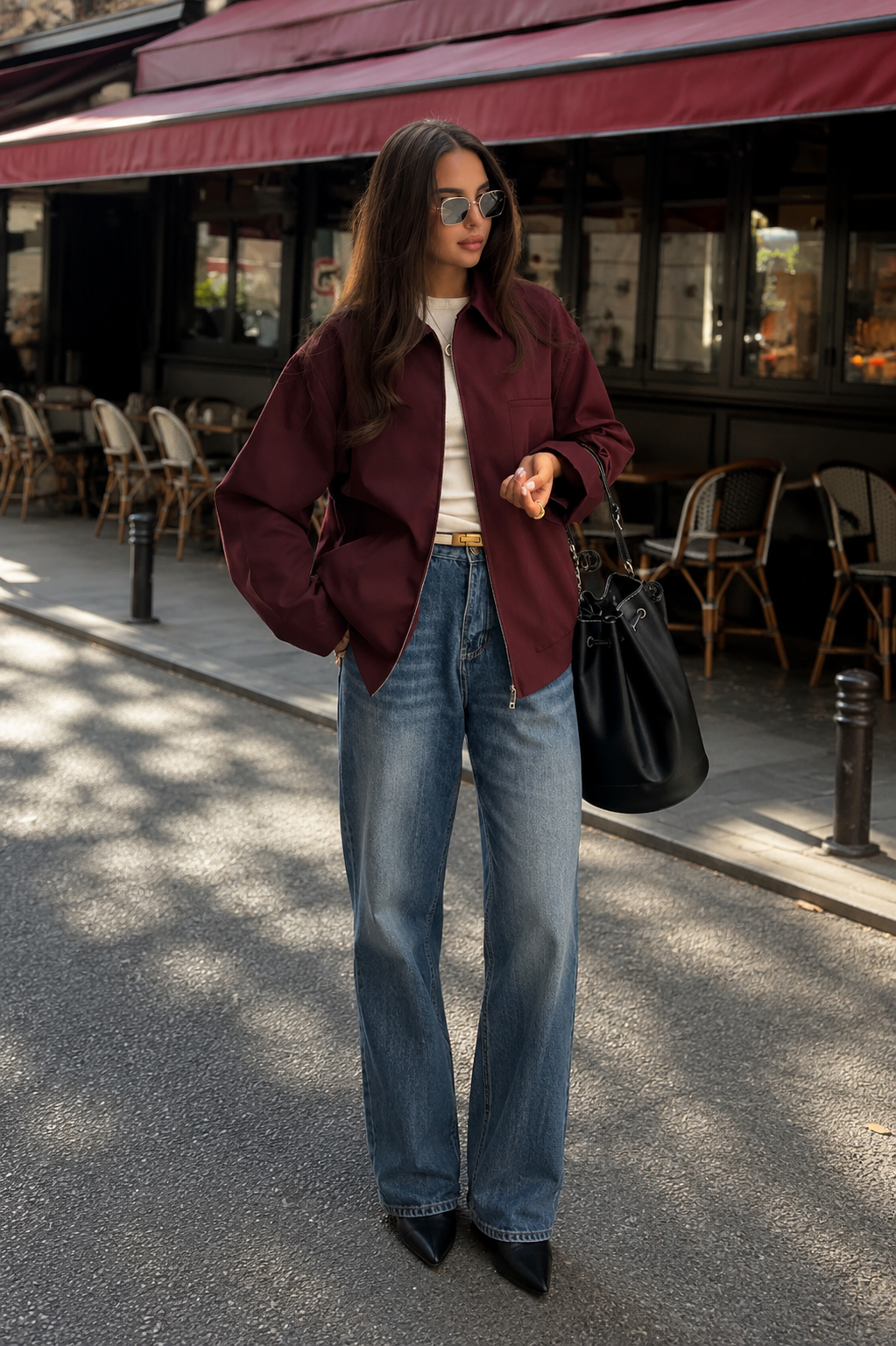 Carmen | Chaqueta Burgundy Urban Chic