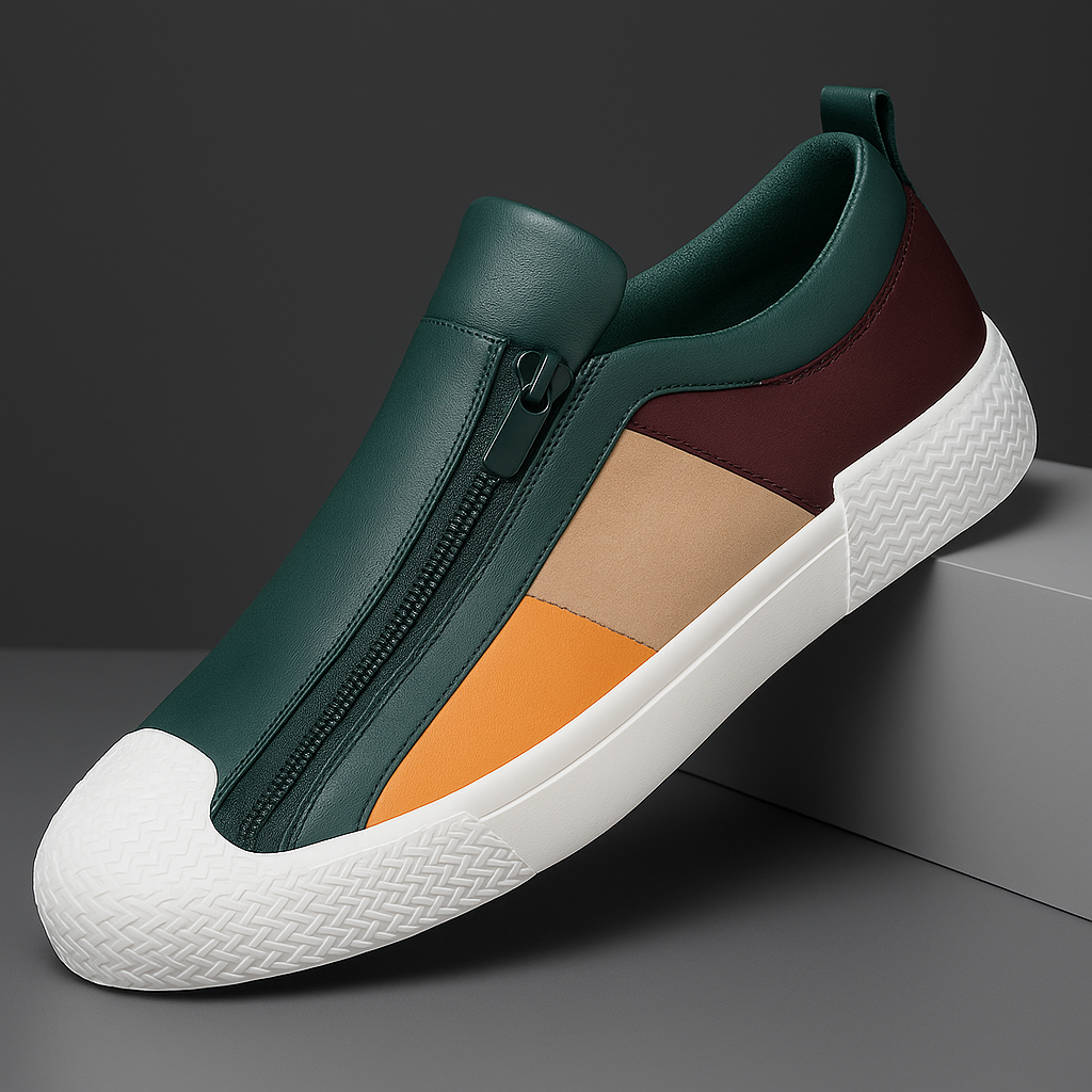 Julián | Zapatillas de cuero con cierre lateral