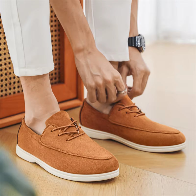 Fernando | Mocasín de ante con cordones