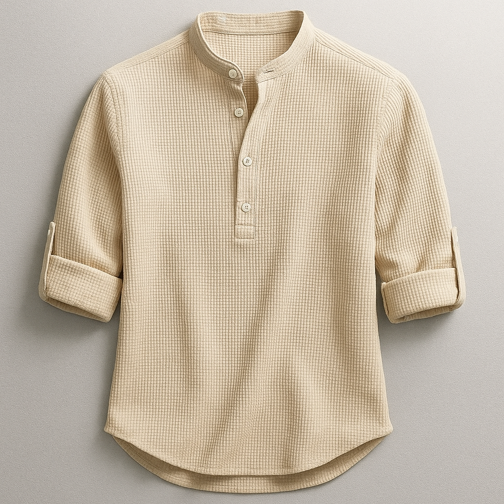 Gonzalo | Camisa henley de algodón y lino