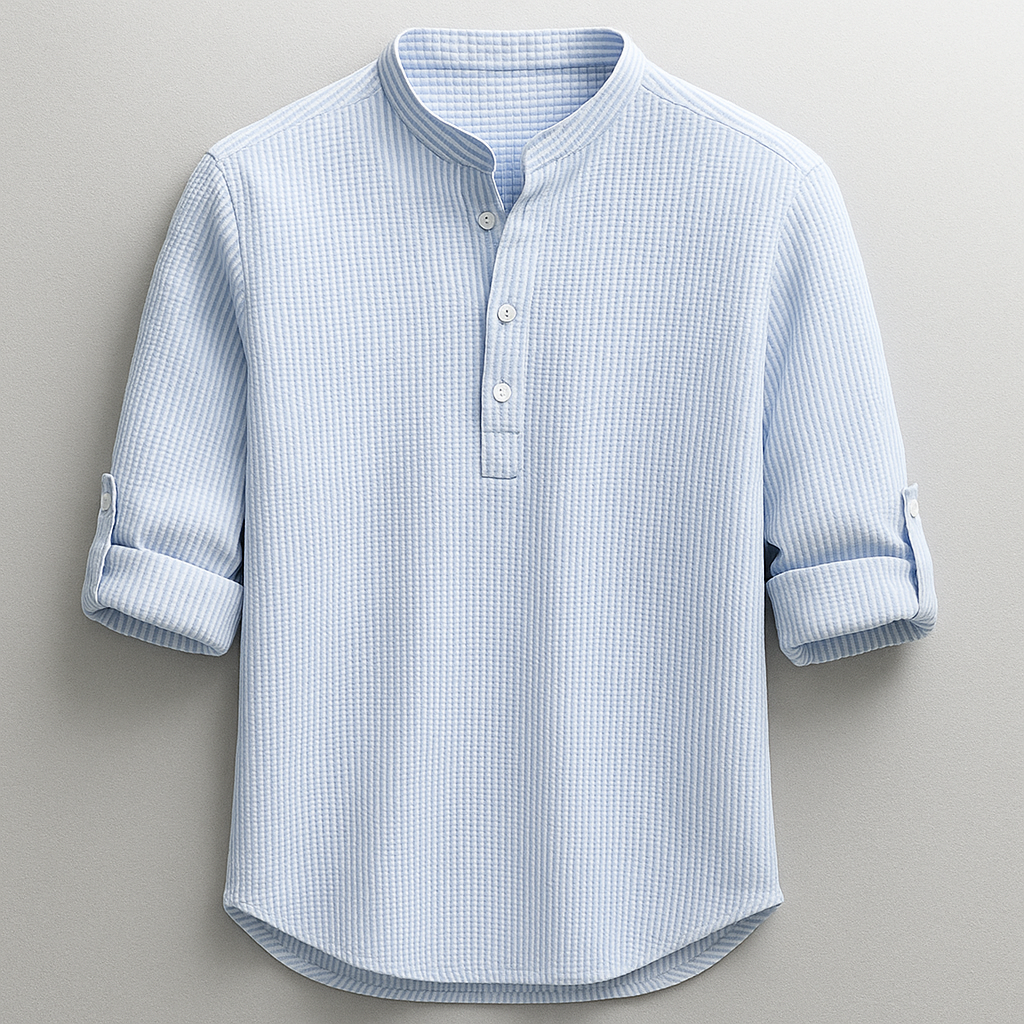 Gonzalo | Camisa henley de algodón y lino
