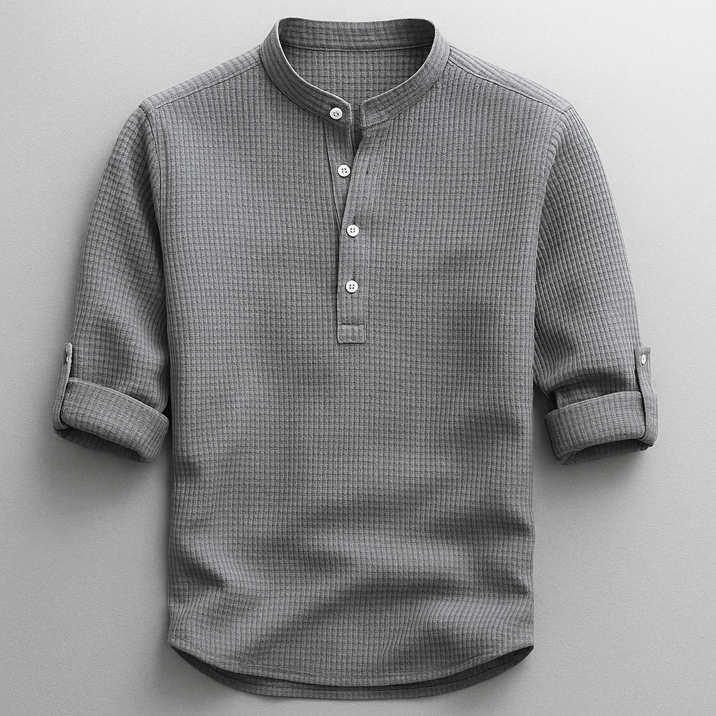 Gonzalo | Camisa henley de algodón y lino
