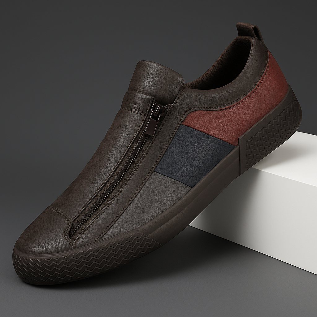 Julián | Zapatillas de cuero con cierre lateral