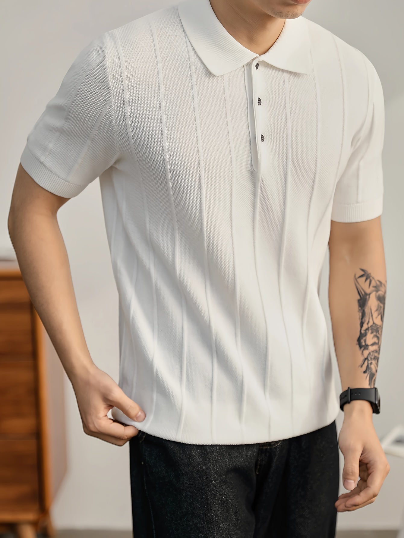 Leo | Polo de punto texturizado