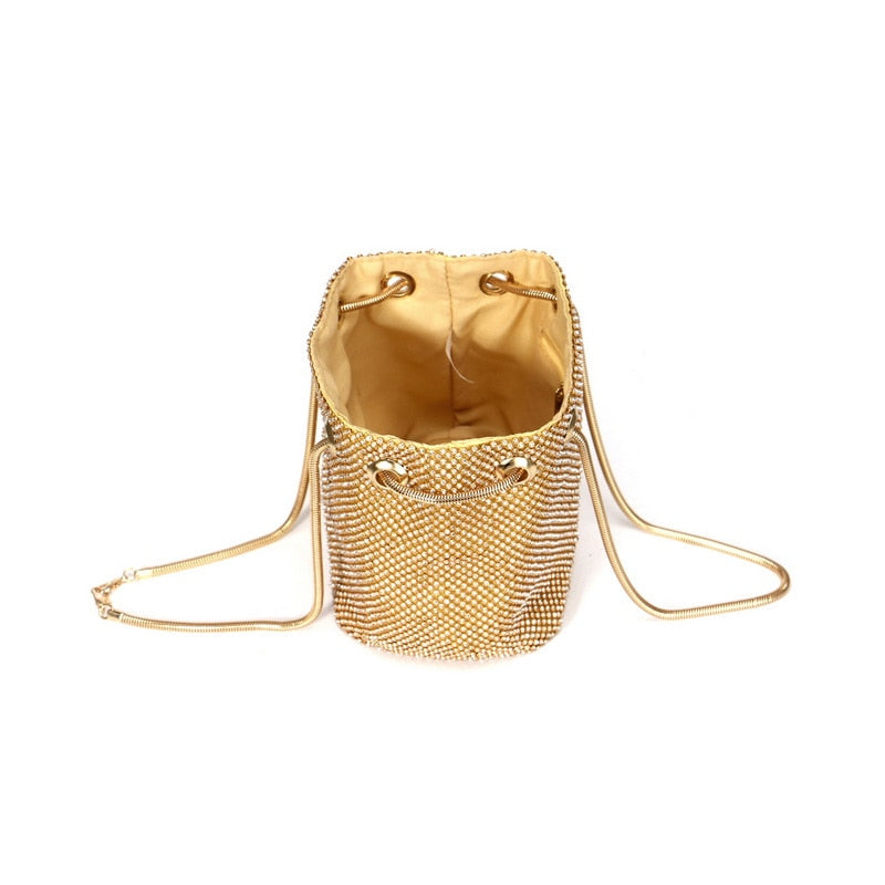 Valentina | Bolso Bucket Glam Crystal